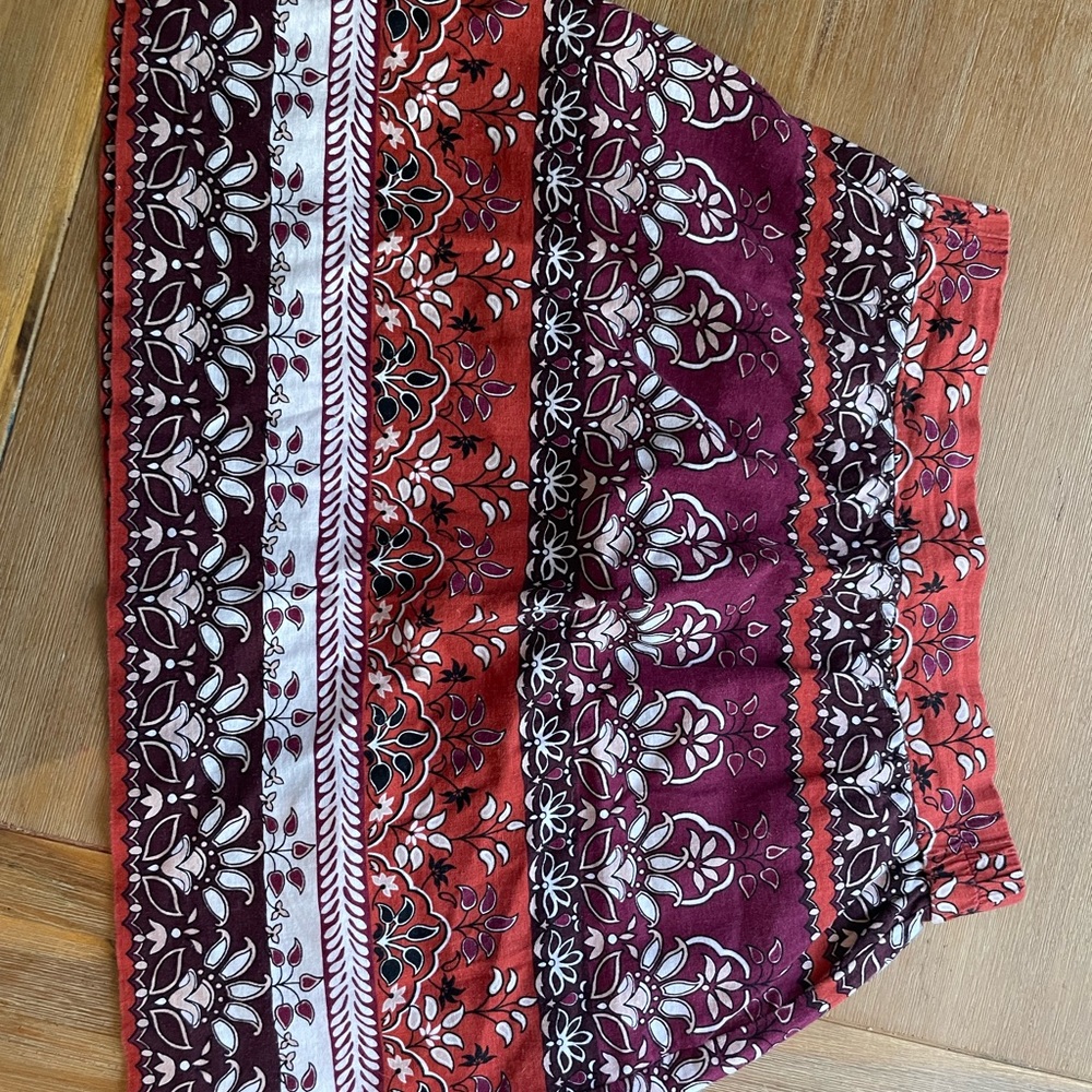 LOFT Paisley patterned flare mini skirt- M
